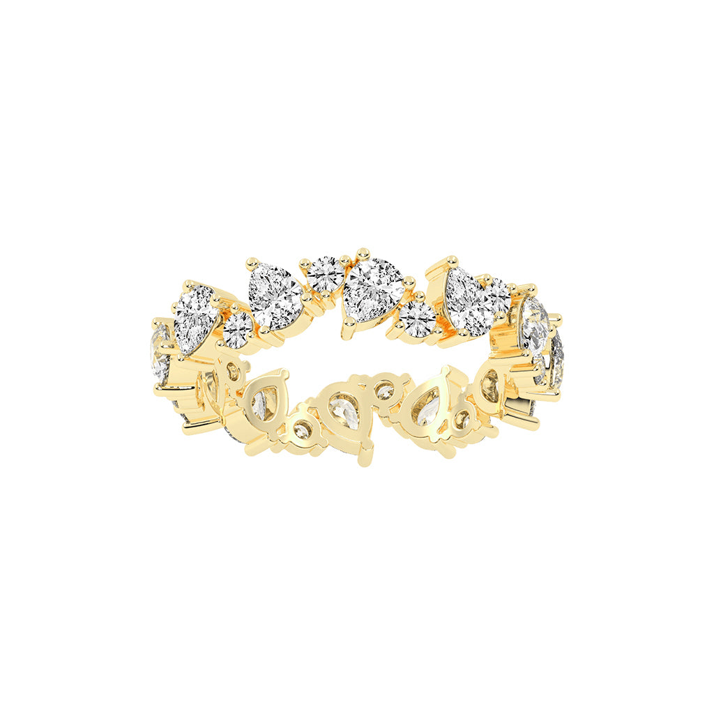 Elunara Pear Cut Eternity Lab Diamond Ring