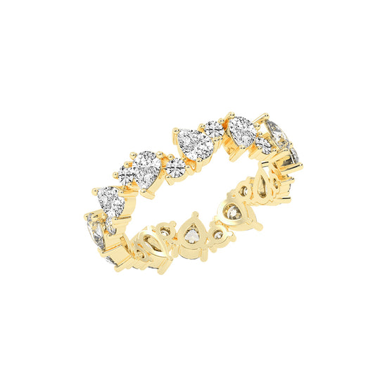 Elunara Pear Cut Eternity Lab Diamond Ring