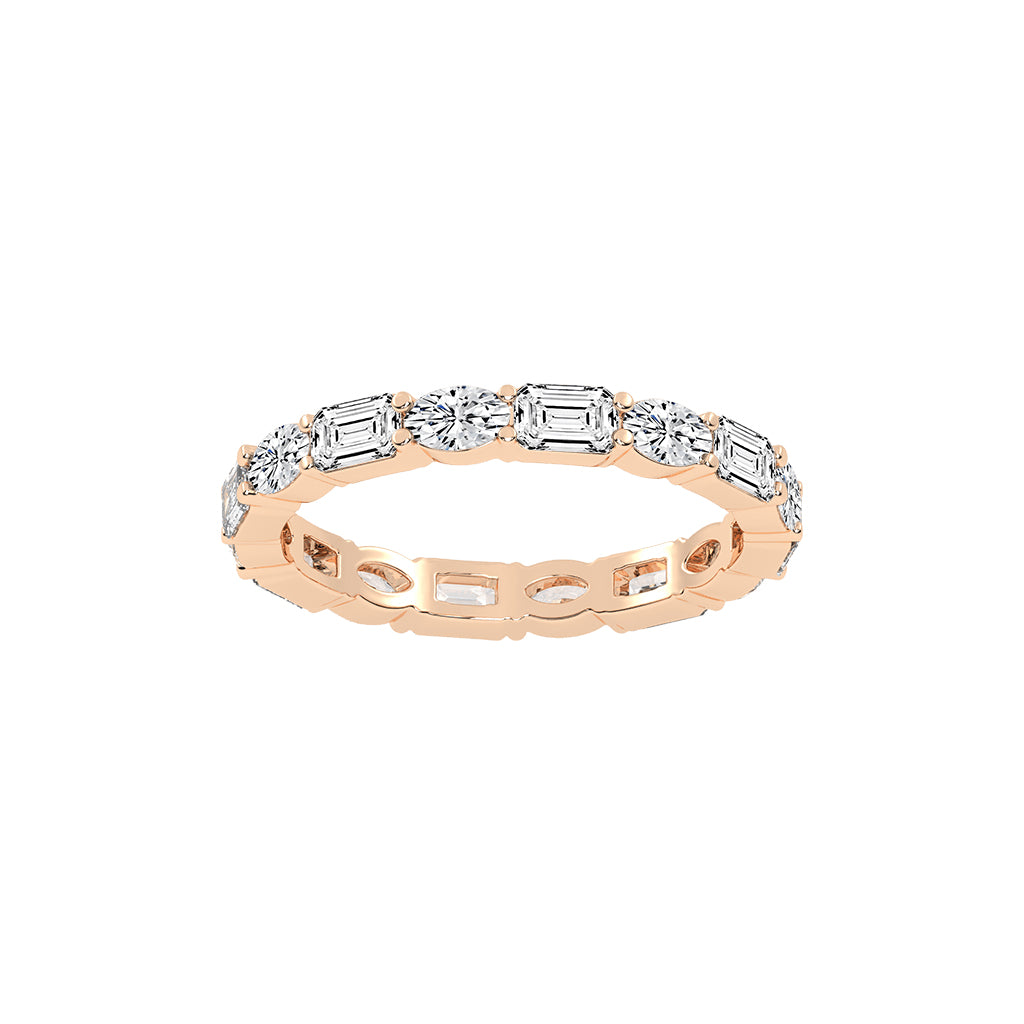 Tressa Alternating Emerald Cut Eternity Lab Diamond Ring