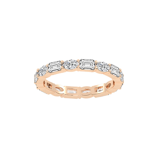 Tressa Alternating Emerald Cut Eternity Lab Diamond Ring