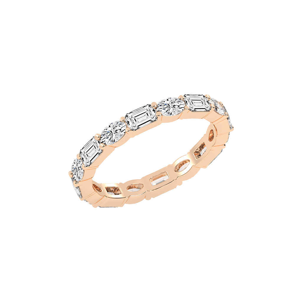 Tressa Alternating Emerald Cut Eternity Lab Diamond Ring