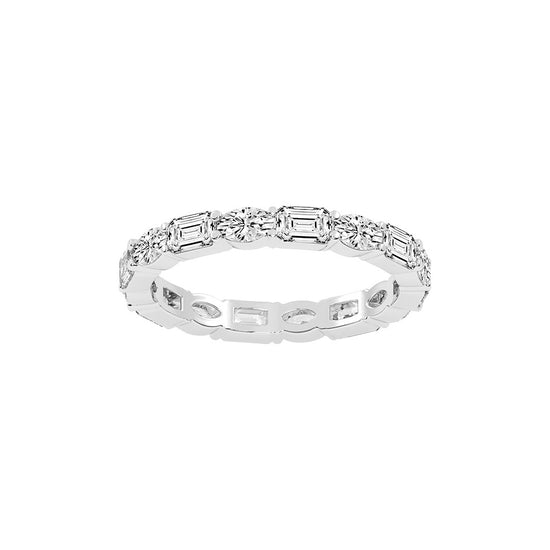 Tressa Alternating Emerald Cut Eternity Lab Diamond Ring