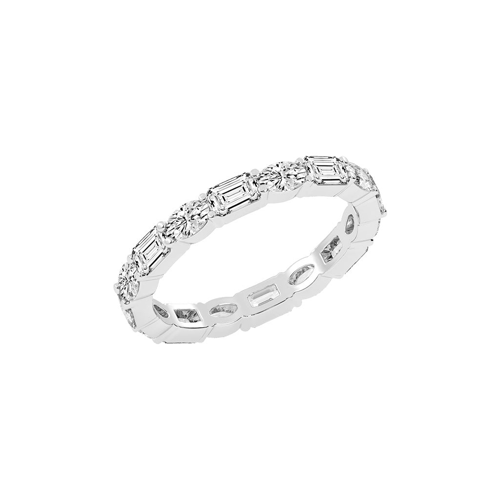 Tressa Alternating Emerald Cut Eternity Lab Diamond Ring