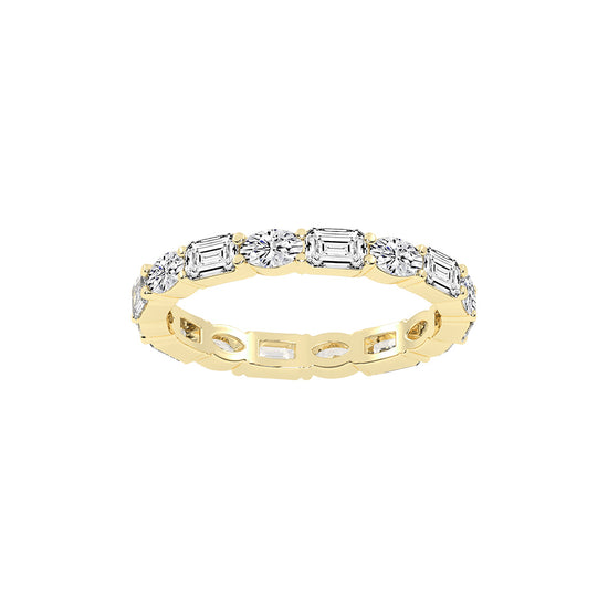 Tressa Alternating Emerald Cut Eternity Lab Diamond Ring