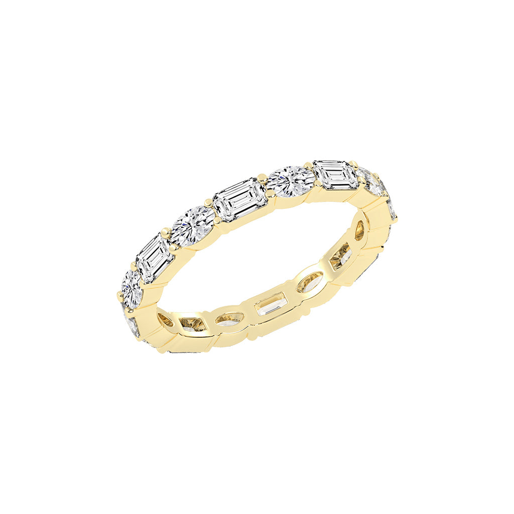 Tressa Alternating Emerald Cut Eternity Lab Diamond Ring