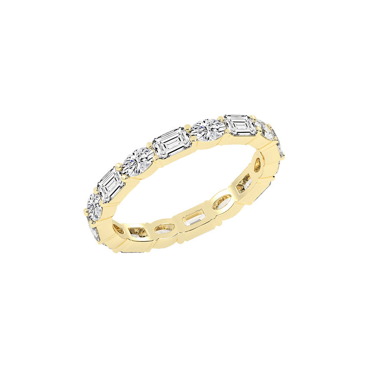 Tressa Alternating Emerald Cut Eternity Lab Diamond Ring