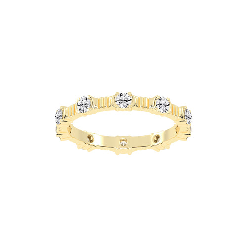 Florisse Round Cut Half Bazel Eternity Diamond Ring