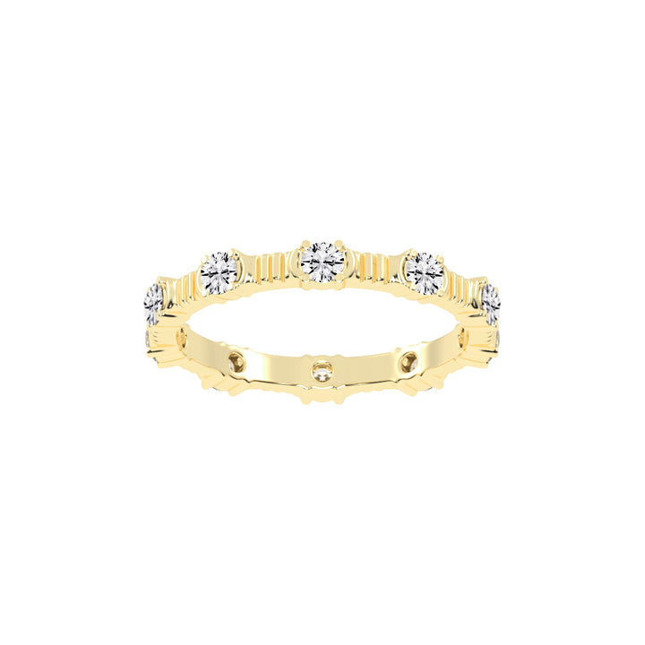Florisse Round Cut Half Bazel Eternity Diamond Ring