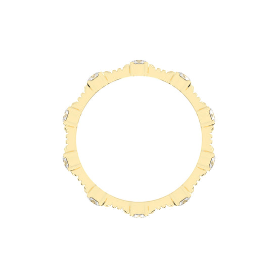 Florisse Round Cut Half Bazel Eternity Diamond Ring