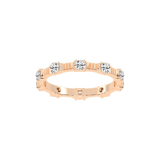 Florisse Round Cut Half Bazel Eternity Diamond Ring