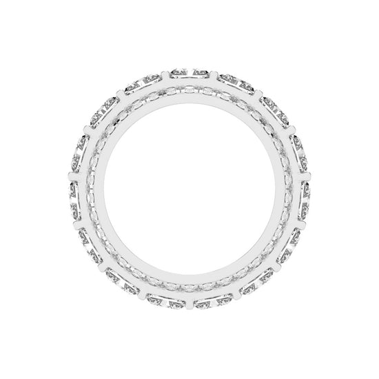 Equamarine Radiant Cut Eternity Lab Diamond Ring