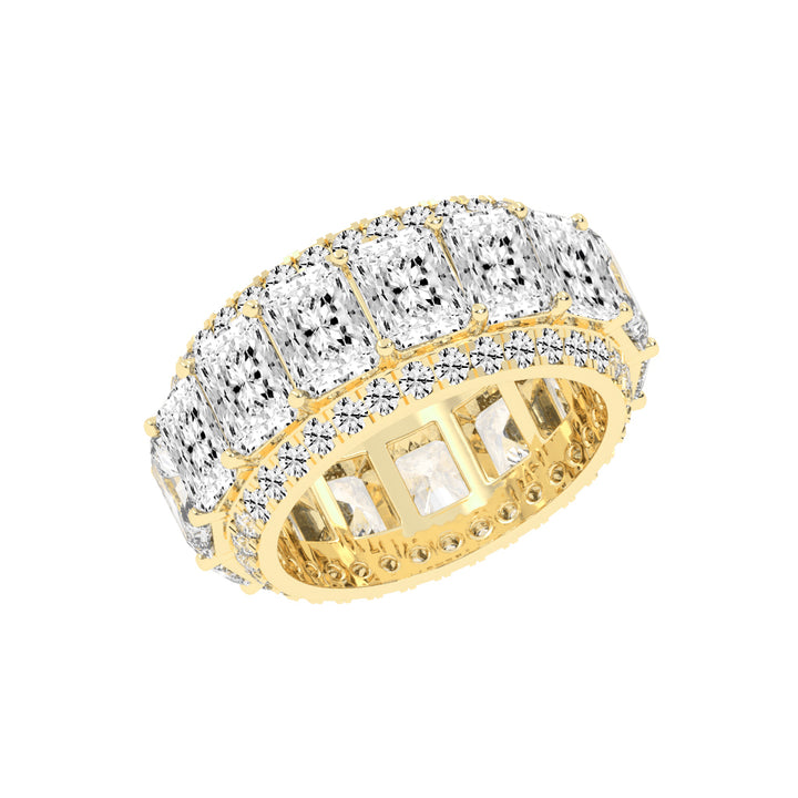 Equamarine Radiant Cut Eternity Lab Diamond Ring