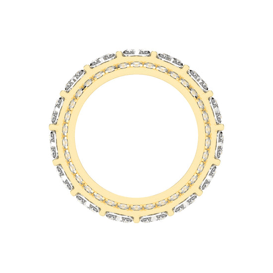 Equamarine Radiant Cut Eternity Lab Diamond Ring