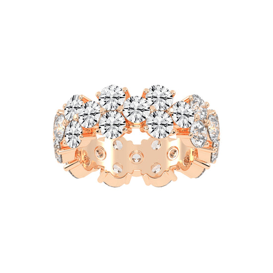 Tiffany Six Prong Round Cut Eternity Lab Diamond Ring