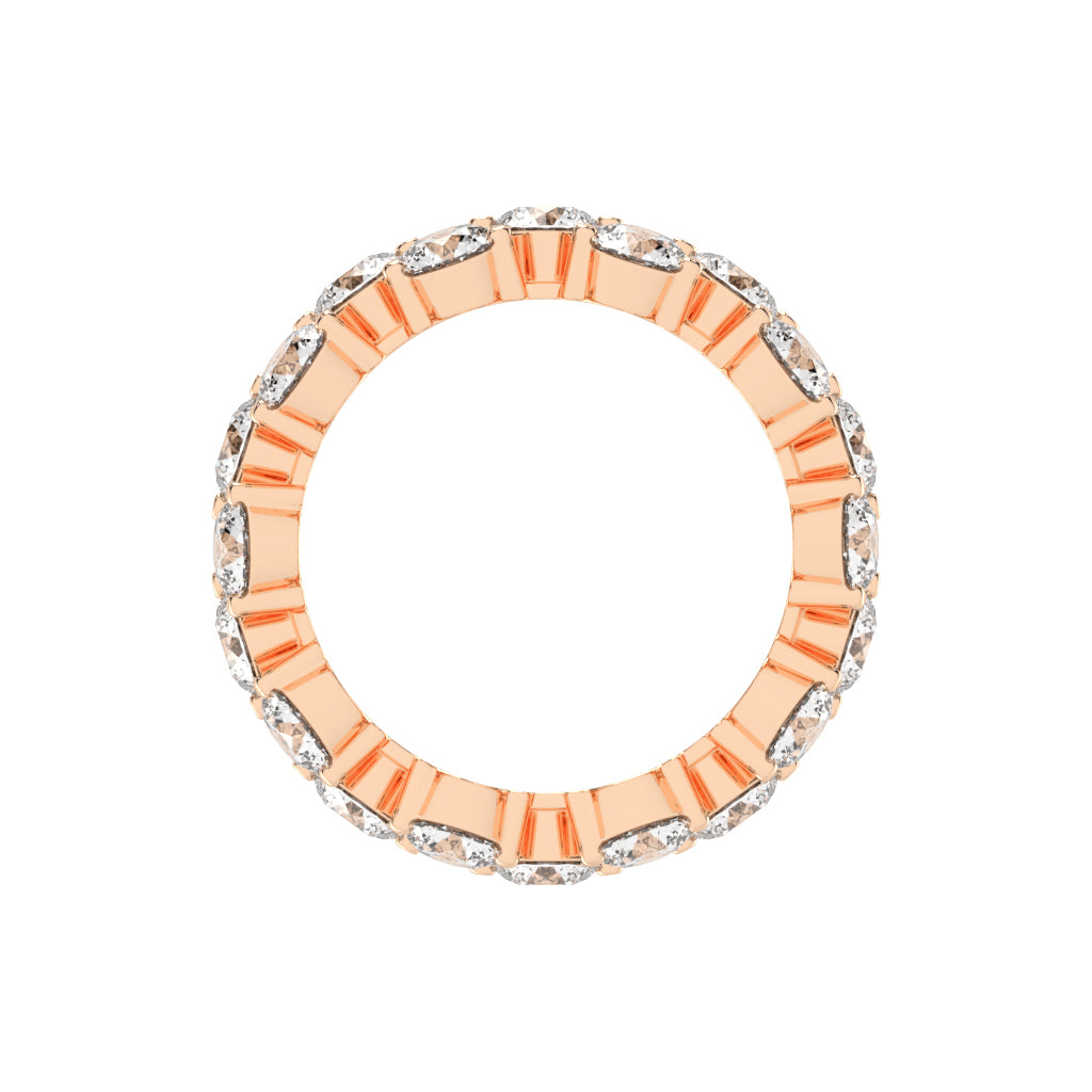 Tiffany Six Prong Round Cut Eternity Lab Diamond Ring