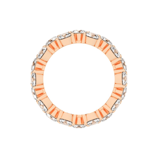 Tiffany Six Prong Round Cut Eternity Lab Diamond Ring