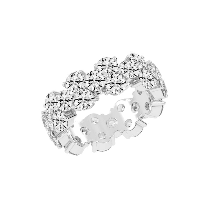 Tiffany Six Prong Round Cut Eternity Lab Diamond Ring