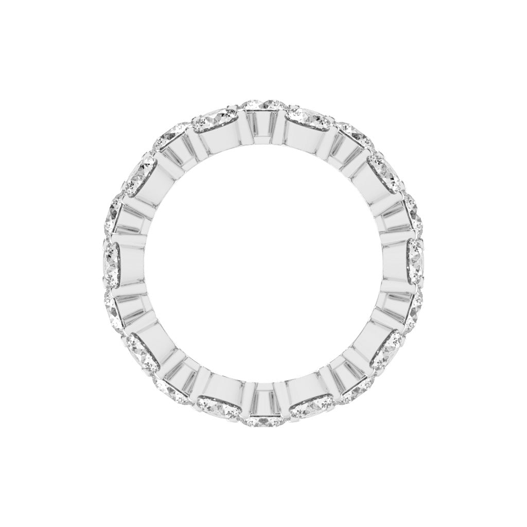 Tiffany Six Prong Round Cut Eternity Lab Diamond Ring