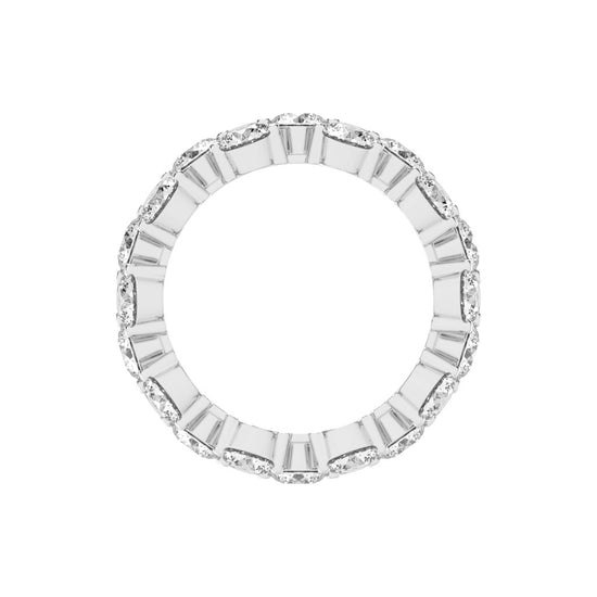 Tiffany Six Prong Round Cut Eternity Lab Diamond Ring