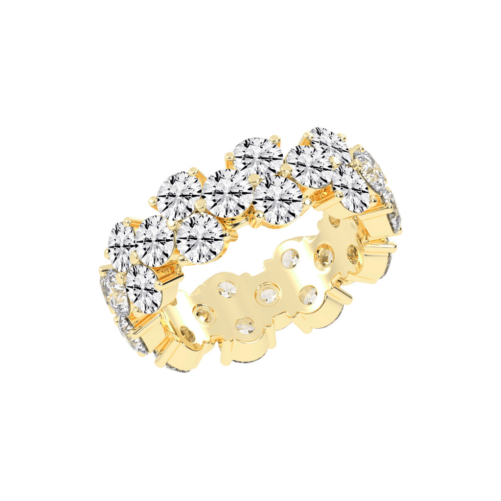 Tiffany Six Prong Round Cut Eternity Lab Diamond Ring