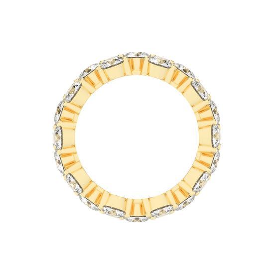 Tiffany Six Prong Round Cut Eternity Lab Diamond Ring