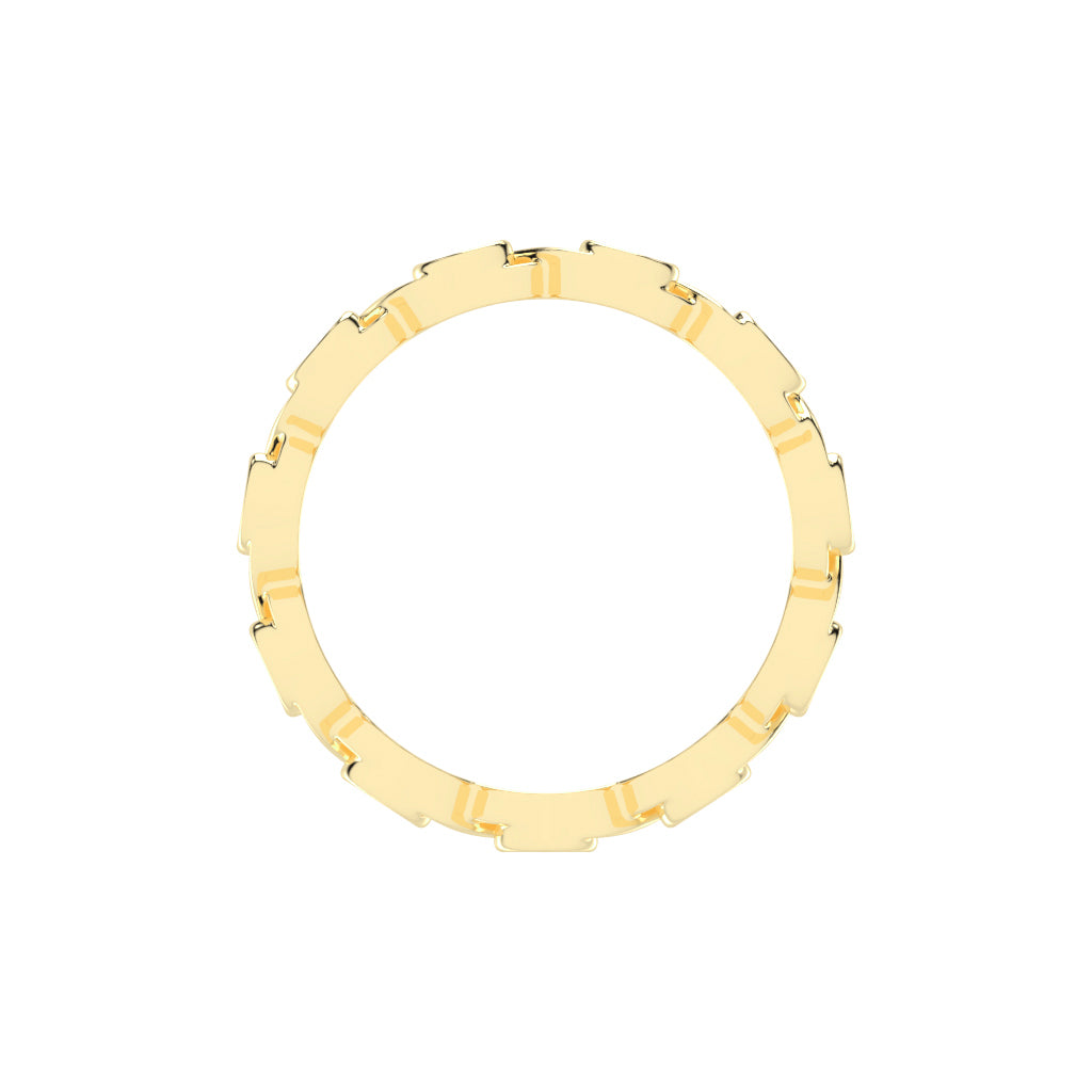 Birthstone Criss- Cross Round Cut Eternity Lab Diamond Ring