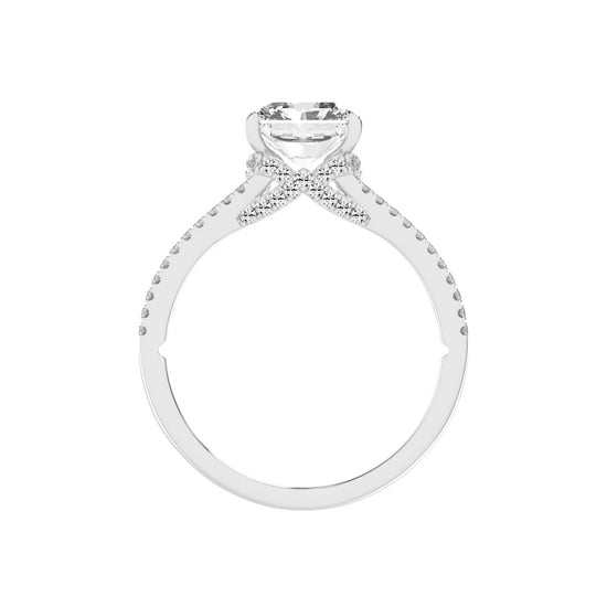 Gemerra Split Shank Radiant Cut Classic Lab Diamond Ring