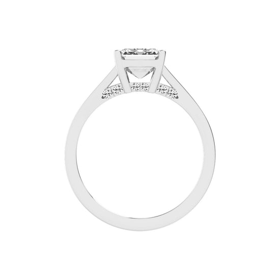 Lumireve Split Shank Emerald Cut Classic Lab Diamond Ring