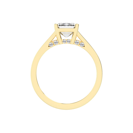 Lumireve Split Shank Emerald Cut Classic Lab Diamond Ring