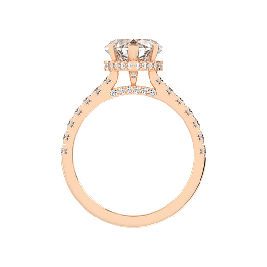 Solandra Heart Shape Side Stone Lab Diamond Ring