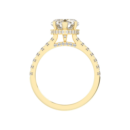 Solandra Heart Shape Side Stone Lab Diamond Ring