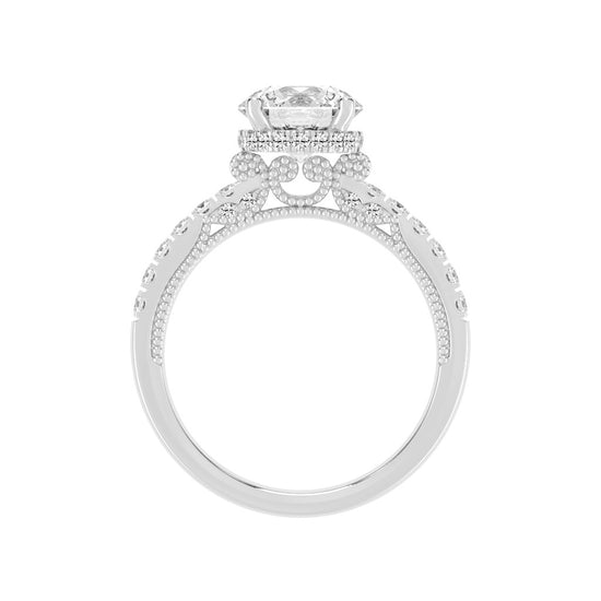 Univia Round Cut Engagement Lab Diamond Ring