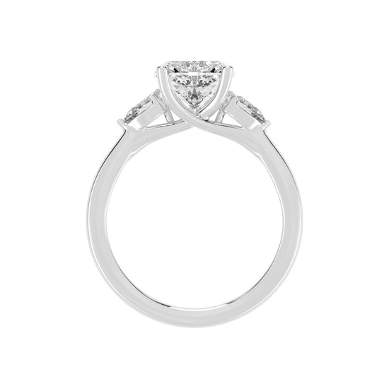 Trillara Heart Cut Three Stone Lab Diamond Ring