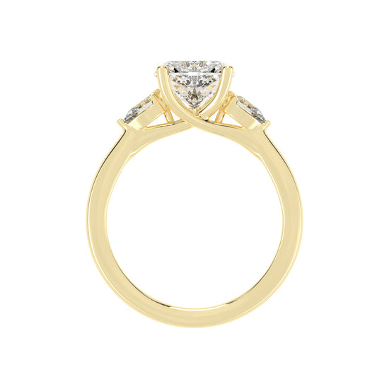 Trillara Heart Cut Three Stone Lab Diamond Ring
