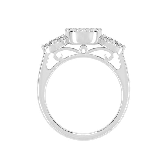 Halicara Pear Cut Halo Lab Diamond Ring