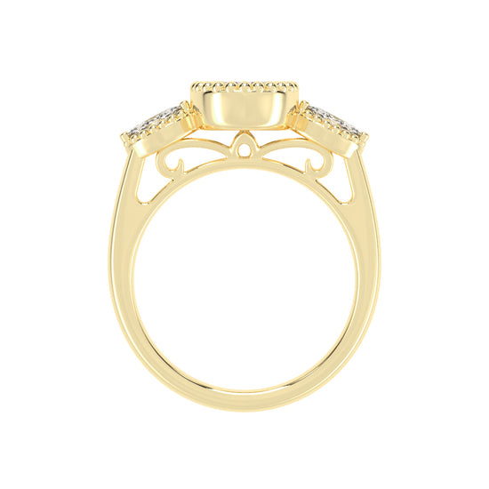 Halicara Pear Cut Halo Lab Diamond Ring