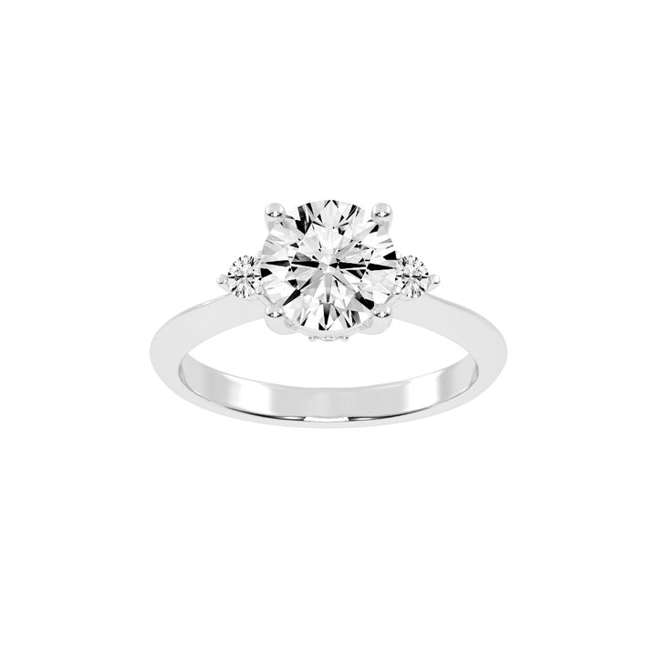 Solendria Two Head Round Cut Lab Diamond Ring