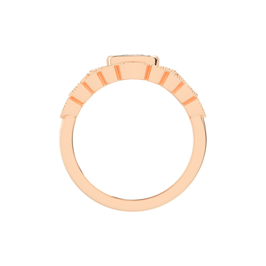 Sidia Cushion Cut Side Stone Lab Diamond Ring