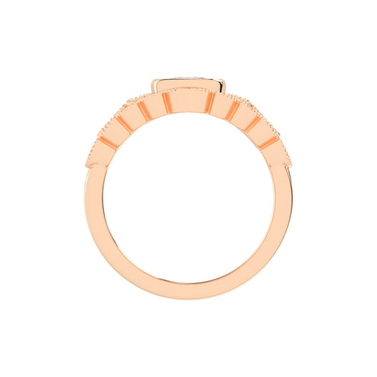 Sidia Cushion Cut Side Stone Lab Diamond Ring