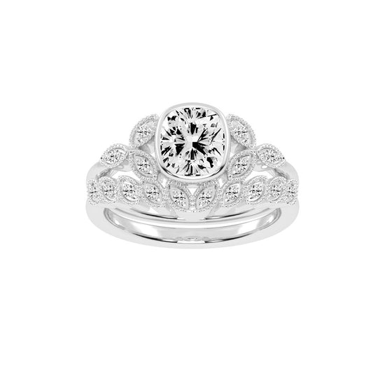 Sidia Cushion Cut Side Stone Lab Diamond Ring