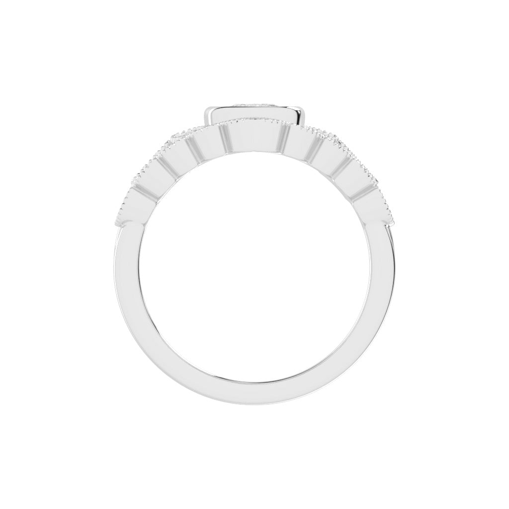 Sidia Cushion Cut Side Stone Lab Diamond Ring