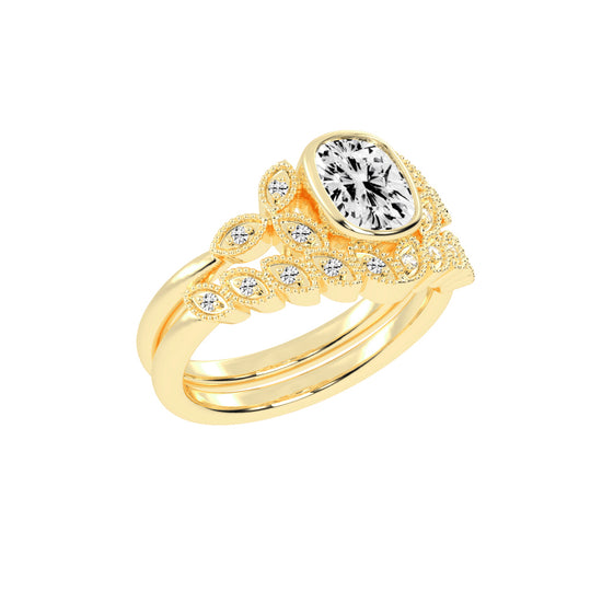 Sidia Cushion Cut Side Stone Lab Diamond Ring