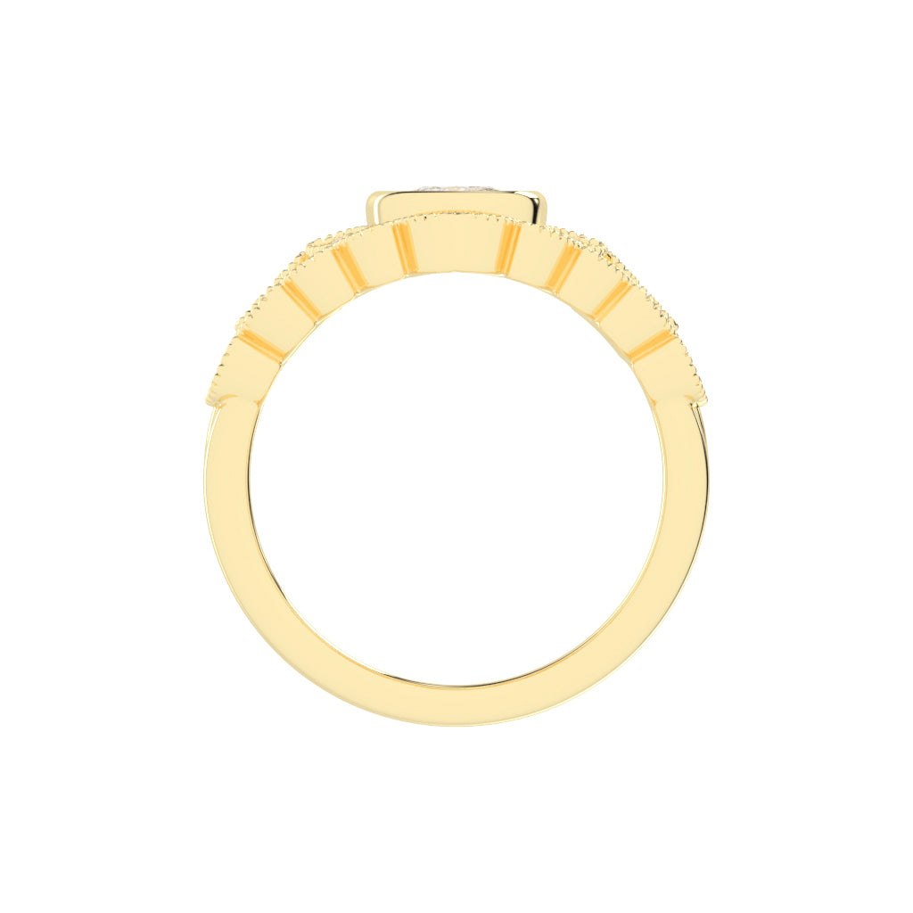 Sidia Cushion Cut Side Stone Lab Diamond Ring