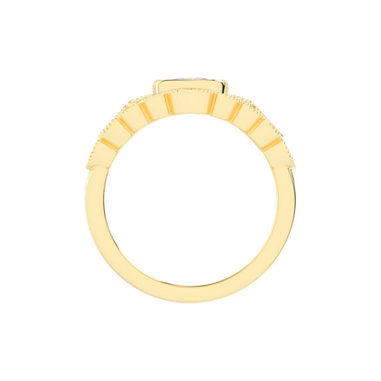 Sidia Cushion Cut Side Stone Lab Diamond Ring