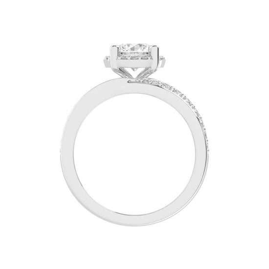 Halivana Petite Claw Round Cut Halo Lab Diamond Ring
