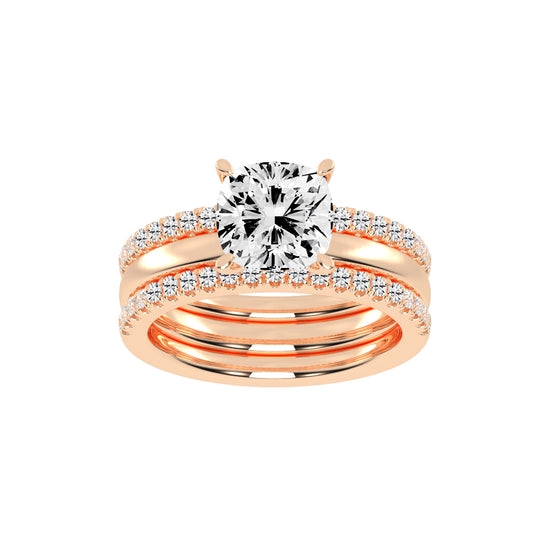 Eternissea Cushion Cut Engagement Lab Diamond Ring