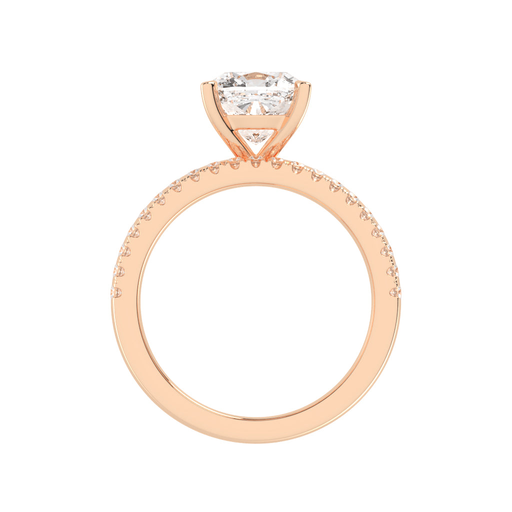Eternissea Cushion Cut Engagement Lab Diamond Ring