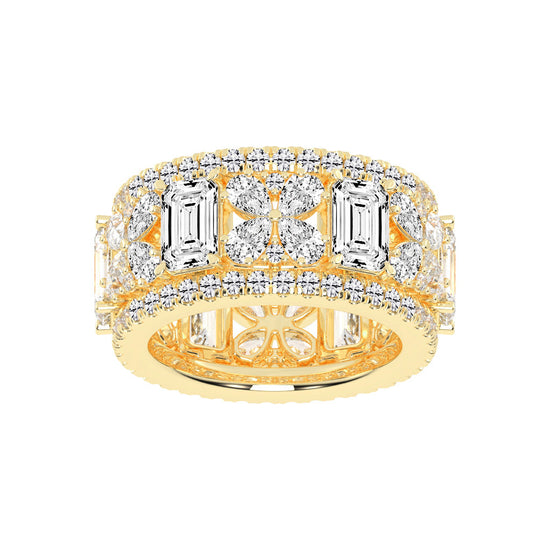 Valena Emerald Cut Eternity Lab Diamond Ring
