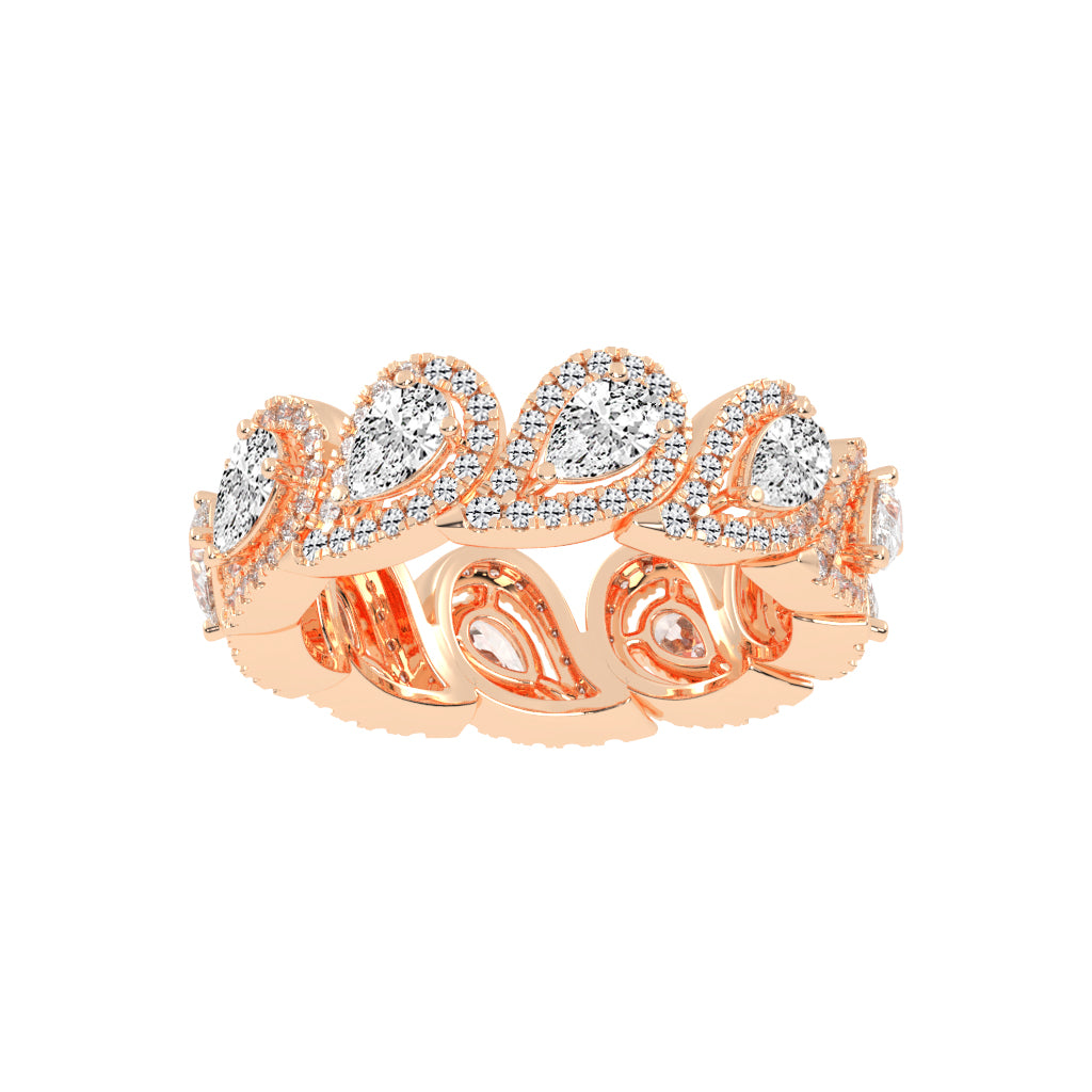 Elista Pear Shape Eternity Lab Diamond Ring
