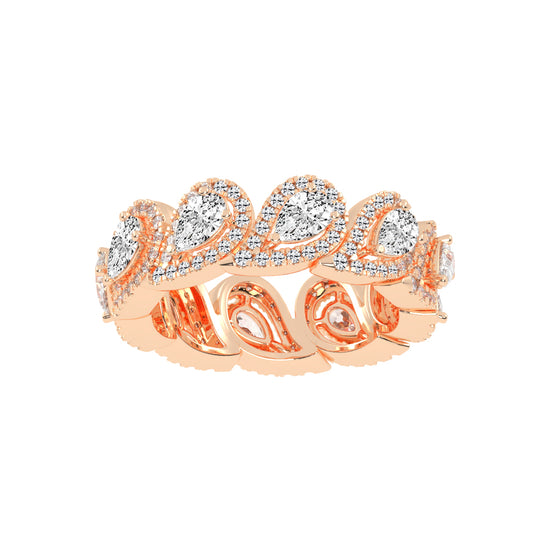 Elista Pear Shape Eternity Lab Diamond Ring